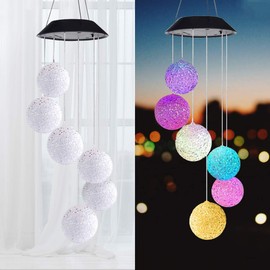 PAPRMA Wind Chime Light, LED Wind Chime, Solar, Waterproof, Solar Charging, Automatic Night Light, Solar Wind Chime Light