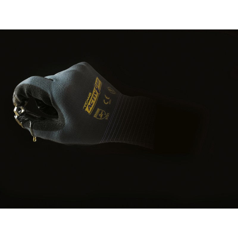 Active Grip Advance Size 10 nylonhs. with Nitrile Coating