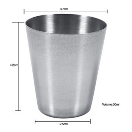 TOPINCN Juegos de Tazas 30ml Taza de Café de Té de Acero Inoxidable Portátil Bolsa de Jarra de Cerveza Apilable Reutilizable para Viajes Apto para Lavavajillas(4 Piezas)