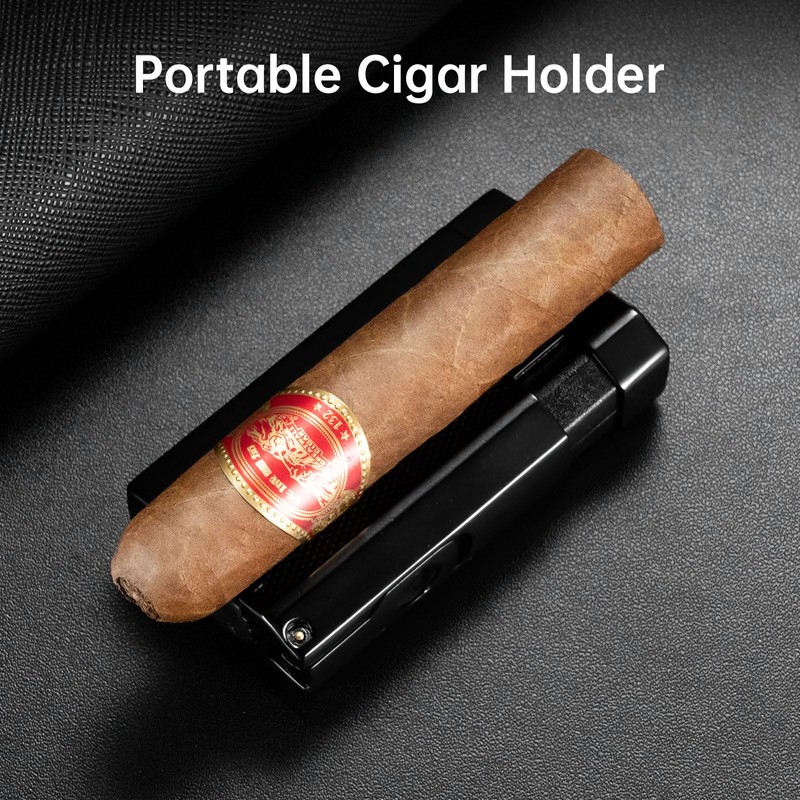 CIGARLOONG Cigar Torch Lighter,All in One Cigar Lighter Built-in Cigar
