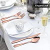LIANYU 40-Piece Copper Silverware Set for 8, Stainless Steel Flatware