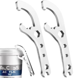Bucket Opener Paint Can Opener Tool 5 Gallon Lid Opener Can Lids Remover Wrench Tools Manual Can Opener Lid Spanner for Home Industrial Use Portable Multi-Size Multifunctional Adjustable Wrench 2pcs