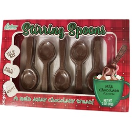 Palmer Milk Chocolate Stirring Spoons, Perfect to use in Warm Milk or Coffee, Making Candy Fun Since 1948 (5 Pack)
