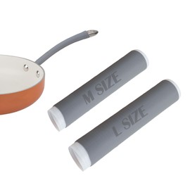 Generic Pot Handle Holder Silicone Covers Iron Handle Resistant Cover Silicone Pan Handle Holder Nonslip Insulation Silicone Covers 2 Pcs, Gray