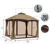 Tanxianzhe 10'x12' Gazebo Replacement Mosquito Netting 4-Panel Patio Screen Walls