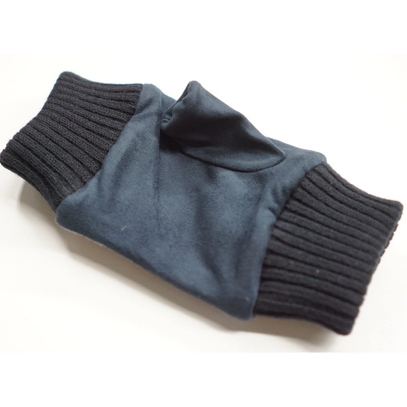 Sleeping Sheep Harris Tweed Mitaine Fingerless Gloves, Boa Back, Herringbone,