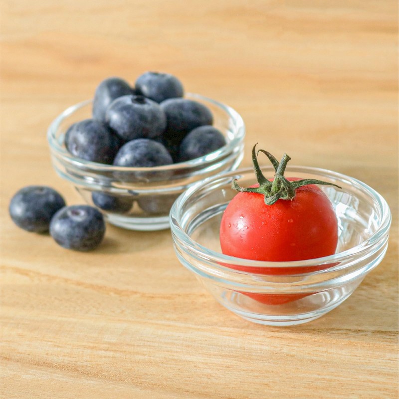 1.5 oz Clear Glass Bowl, Mini Prep Dish for Salt