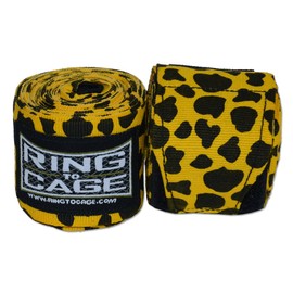 Ring to Cage Leopard Printed Handwraps Mexican Style Stretchable 180"