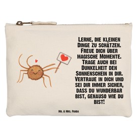 Mr. & Mrs. Panda Make-Up Bag Spider Agathe Motivation, White, Hand Drawn