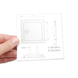 Inspection Flap 25 x 25 cm with Square Lock Premium Sheet Steel White 4-Edge Lock Inspection Door Maintenance Flap Service Flap Bath Inspection Door (25 x 25)