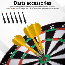 Samamoca Pack of 250 Soft Dart Tips, Plastic Tips for Darts, Soft Dart Tips, Plastic Tip Replacement, Arrow Tips Dart Plastic, Extremely Stable and Durable, Black