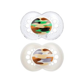 MAM My Little Farm Pacifier (2 pack, 1 Sterilizing Pacifier Case), Pacifiers 16 Plus Months, Unisex Baby Pacifier, Best Pacifiers for Breastfed Babies, Sterilizing Storage Case, White