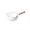 Pearl Metal Clevia Enamel Bevel Pot 18cm White