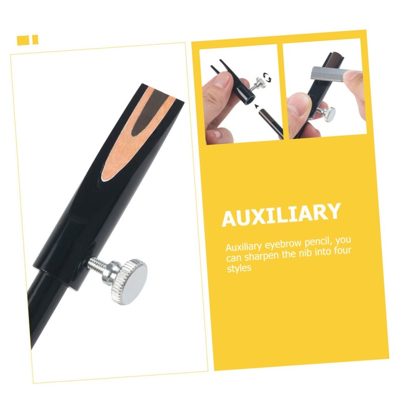WOONEKY Double-Sided U-Shape Eyebrow Pencil Sharpener Metal Tip Eyeliner Pencil