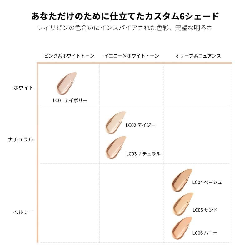 JMCY エアクッションファンデ ツヤ UV クッションファンデーション 透明感 保湿 ファンデーション カバー メイク下地