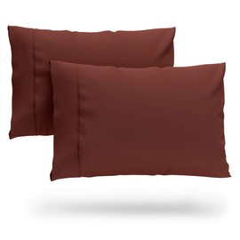 Cosy House Collection Luxury Bamboo King Size Pillow Cases - Burgundy Pillowcase Set of 2 - Ultra Soft & Cool Hypoallergenic Natural Bamboo Blend Cover - Resists Stains, Wrinkles, Dust Mites