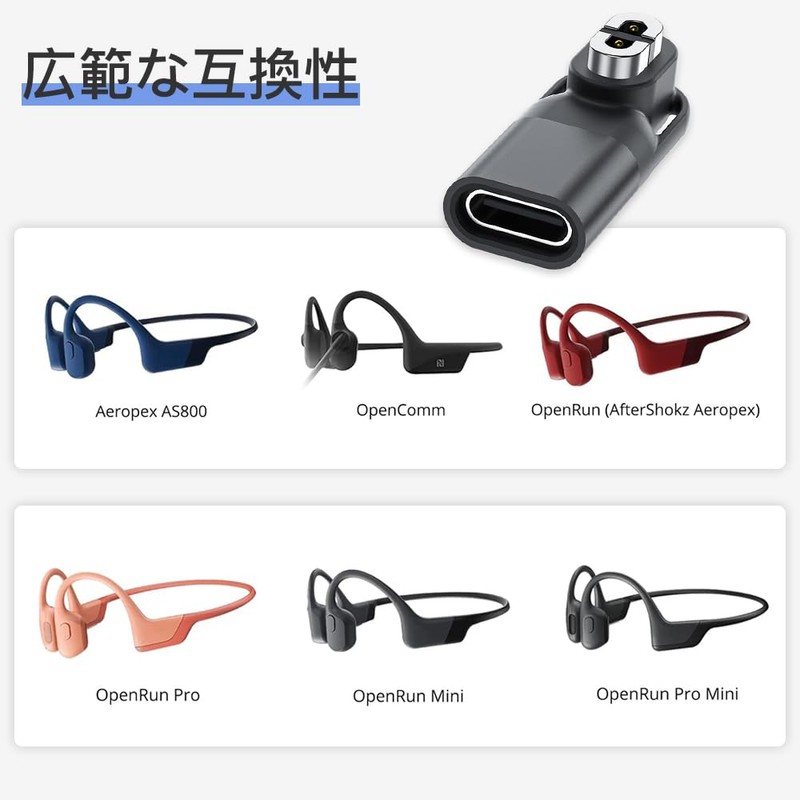 Shokz OpenRun Conversion Adapter for Bone Conduction Earphones, Compatible with
