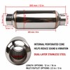2.5 Inch Stainless Steel Exhaust Resonator 12 Inch Straight-Through Muffler