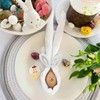 FEKIDO Easter Napkin Rings Set of 12,White Bunny Rabbit Wood