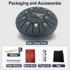 ModouString Steel Tongue Drum, 6 Inches 11 Notes Rain Drum