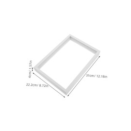 Zerodeko DIY Wooden Handprint Frame for Family and Fingerprints Display for Artistic Keepsakes Freestanding Wall Mount for Home Decor