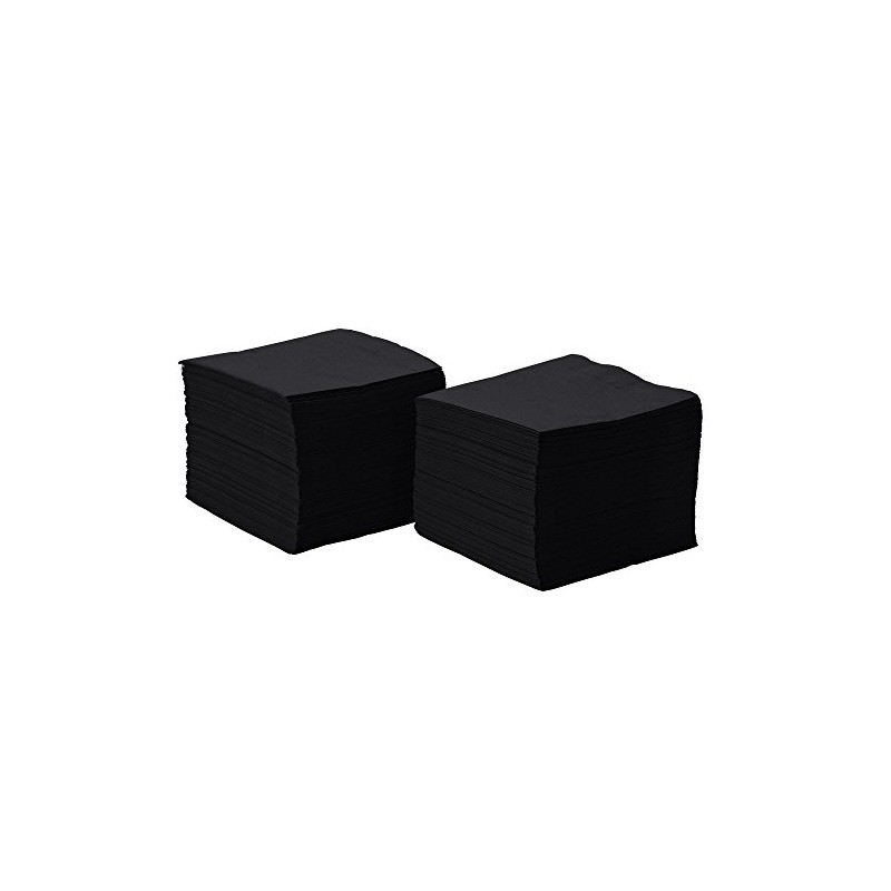 Perfectware PW Napkin Black 2PLY-100 Paper Beverage Napkin, 2-ply, Black