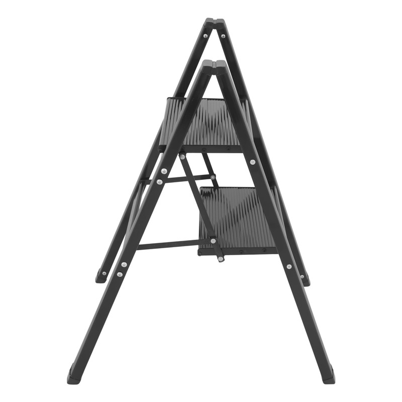 2 Step Ladder,Aluminum Lightweight Folding 2 Step Stool with Anti-Slip