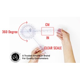 EMI 4 Piece Goniometer Set - 12 inch, 6 inch, 180 Degree, and Finger EGM-470