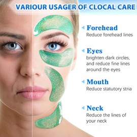 Eye Pads, 12 Pairs Eye Gel with Natural Sea Collagen and Hyaluronic Acid, Pearl Eye Mask for Puffy Eyes and Dark Circles and Eye Bags, Anti-Aging Eye Patches, Wrinkle Reduction