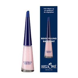 Herome Base Coat Ridge Filling Base Coat - Groove Filler to compensate for grooves and unevenness. Herome Ridge Filling Base Coat seals the nail against dyes from nail polish. - 10 ml.