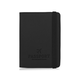 MultiValue Passport Wallet, Leather Passport Cover Multifunction Passport Card Holder with Card Slot Slim Travel Passport Wallet for Women and Men (Black)