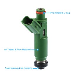 X AUTOHAUX 4 Pcs 195500-3660 23209-22040 Car Fuel Injector Nozzle for Toyota Celica 1.8L 2000-2005 for Toyota Corolla 1.8L 1999-2006 1ZZ-FE