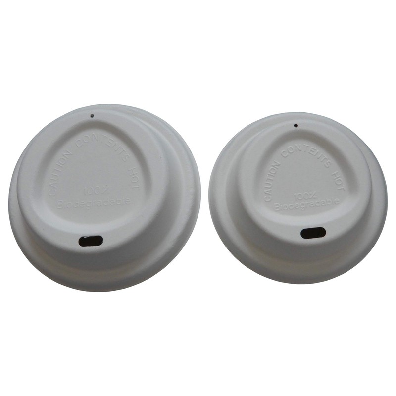 Pack of 100 Disposable 100% Biodegradable Eco-Friendly Bagasse White Coffee