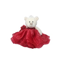 Kinnex llections by Amanda 16h Que Anos Queanera La Doll Teddy Bear with Dress (Centerpiece) Burgundy B16831-7