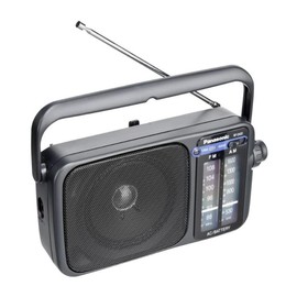 Panasonic Portable AM/FM Radio, Battery Operated Analog Radio, AC Powered, Silver (RF-2400D)