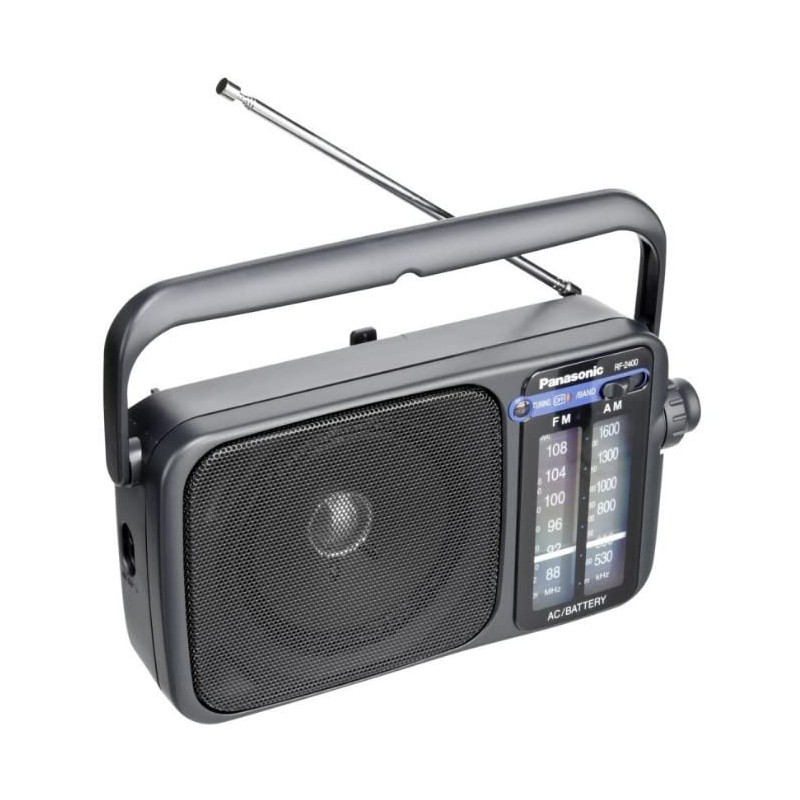 Panasonic Portable AM/FM Radio, Battery Operated Analog Radio, AC Powered,