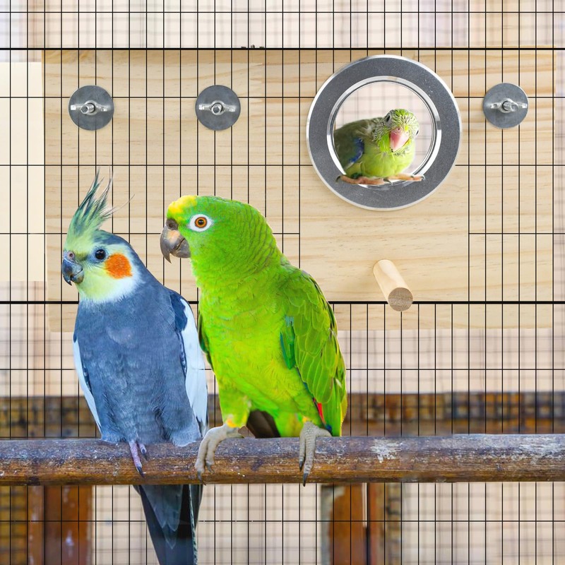 CooShou Parakeet Nesting Box Cockatiel Nesting Natural Pine Bird Nest