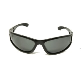 Polarized Floating Sunglasses Great for Fishing, Boating, Water Sports - They Float (1744 shiny black/polarized grey lens, one size)