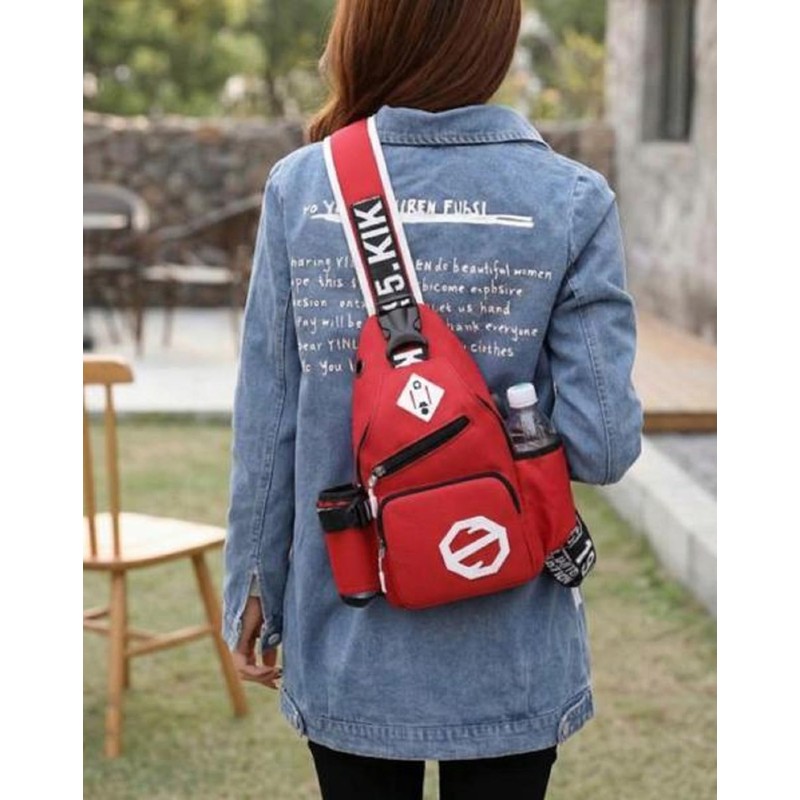Blue refrain One Shoulder Bag, Crossbody Shoulder Bag, Multifunctional Casual