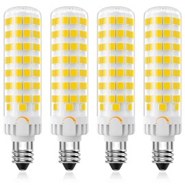 E11 LED Bulb Dimmable, JDE11 120V 100W Halogen Equivalent, T3/T4 Mini Candelabra Base, 4000K Natural White, ‎10W 1100 Lumen E11 Bulbs for Ceiling Fans, Chandeliers, Cabinet Lighting, 4 Pack