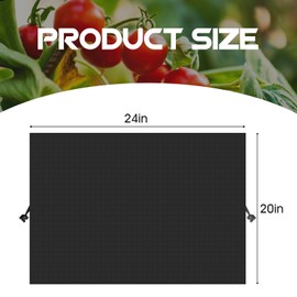pdpdoc 3 Pack City Pickers Mulch Cover, 20" x 24" City Pickers Replacement Covers, Raised Bed Grow Box Mulch Cover with Drawstring, Lightweight & Easy to Store, Black