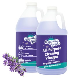 Originally Yellow Lavender White Vinegar For Cleaning Purpose | USA Made All Purpose Cleaner | Use as Glass, Kitchen & Floor Cleaner | Plant Derived Cleaning Vinegar 1 Gallon in 2 pack | 128 Oz