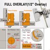 BESTEEL 4 Pack 1/2 inch Overlay Soft Close Cabinet Door