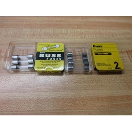 Bussmann AGX-3/8 AGX Series Fuse, Fast Acting, 3/8 Amp, 250V, Glass Tube, 1/4" x 1" (Pack of 5)