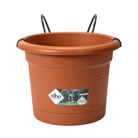 Elho Green Basics Potholder Allin1 Metal Planter, Mild Terra, 27 cm