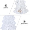 HOMSFOU Lighted Christmas Tree 3pcs Mini Tabletop Acrylic Christmas Tree