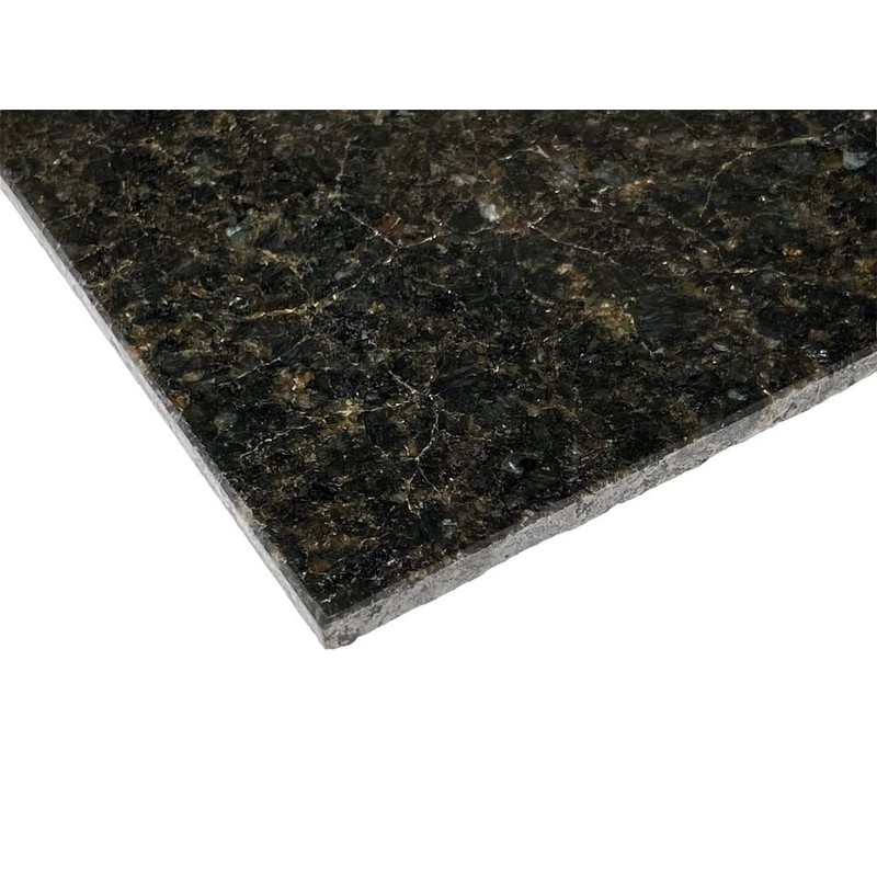 12x12 Ubatuba Black Gold Dark Green Speckled Polished Granite Floor