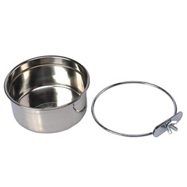 Hypeety Stainless Steel Food Water Bowl for Pet Bird Crates Cages Coop Dog Cat Parrot Bird Rabbit Pet (Medium,4.7 * 2.1in)