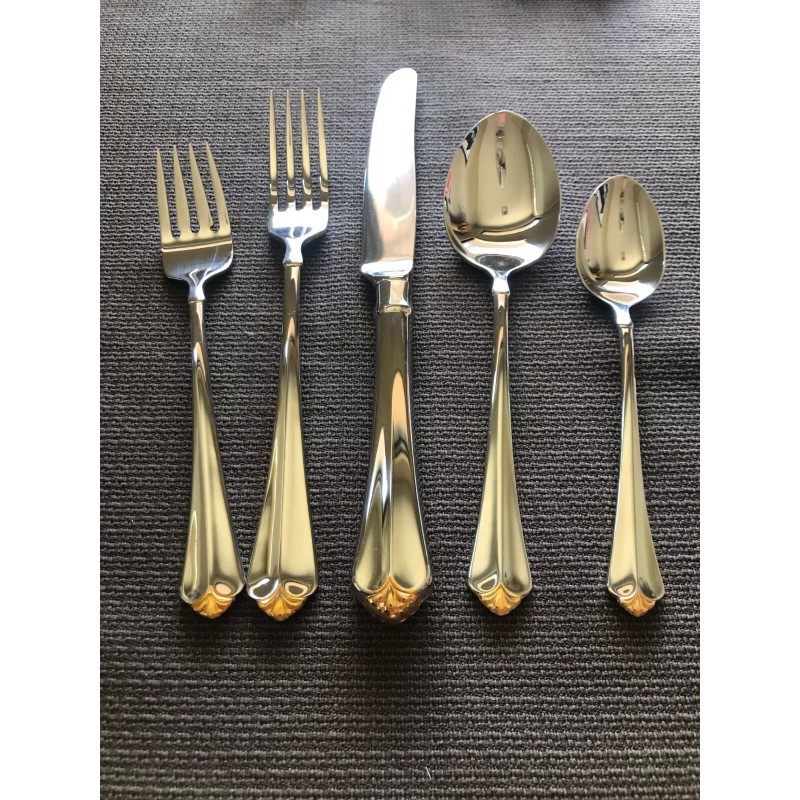 Heirloom 5 PC. SET ONEIDA GOLDEN JUILLIARD Stainless HEIRLOOM CUBE