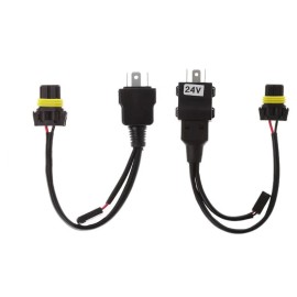 SparkHID 2pcs Relay Wiring Harness H4 H4-3 9003 HB2 Hi/Lo Beam Bi-xenon HID Bulbs H6054